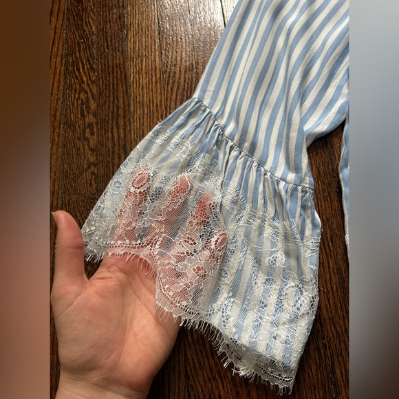 Ruby Road Lace Pinstripe Blouse - Picture 7 of 15